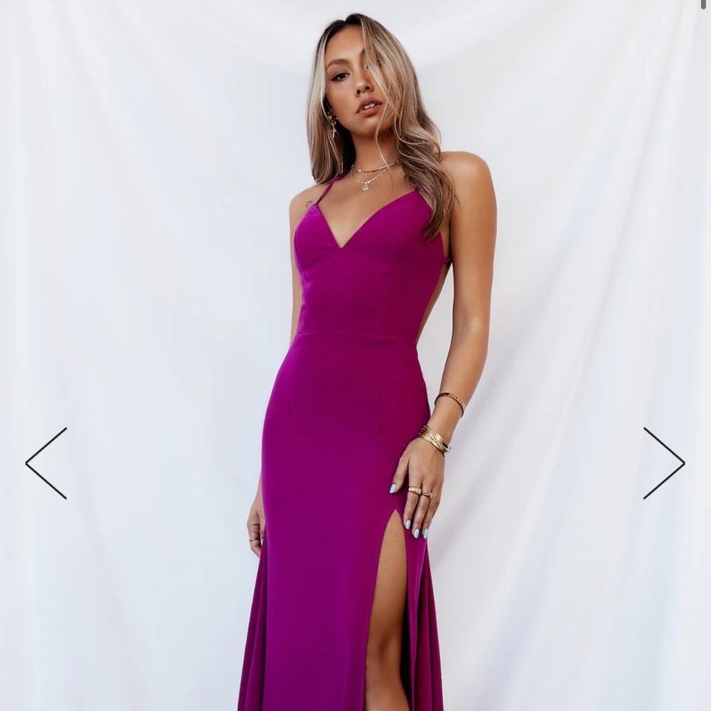 Hello Molly DEAR EMILIA AQUARIUS RISING MAXI DRESS PURPLE